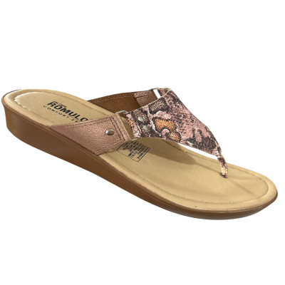 Romulo Sandalia Cuero Cobre Mujer Talla 37 Ref  5729 